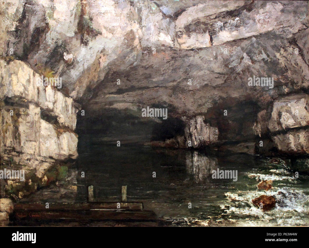 1864 Courbet Die Grotte der Loue anagoria. Stock Photo