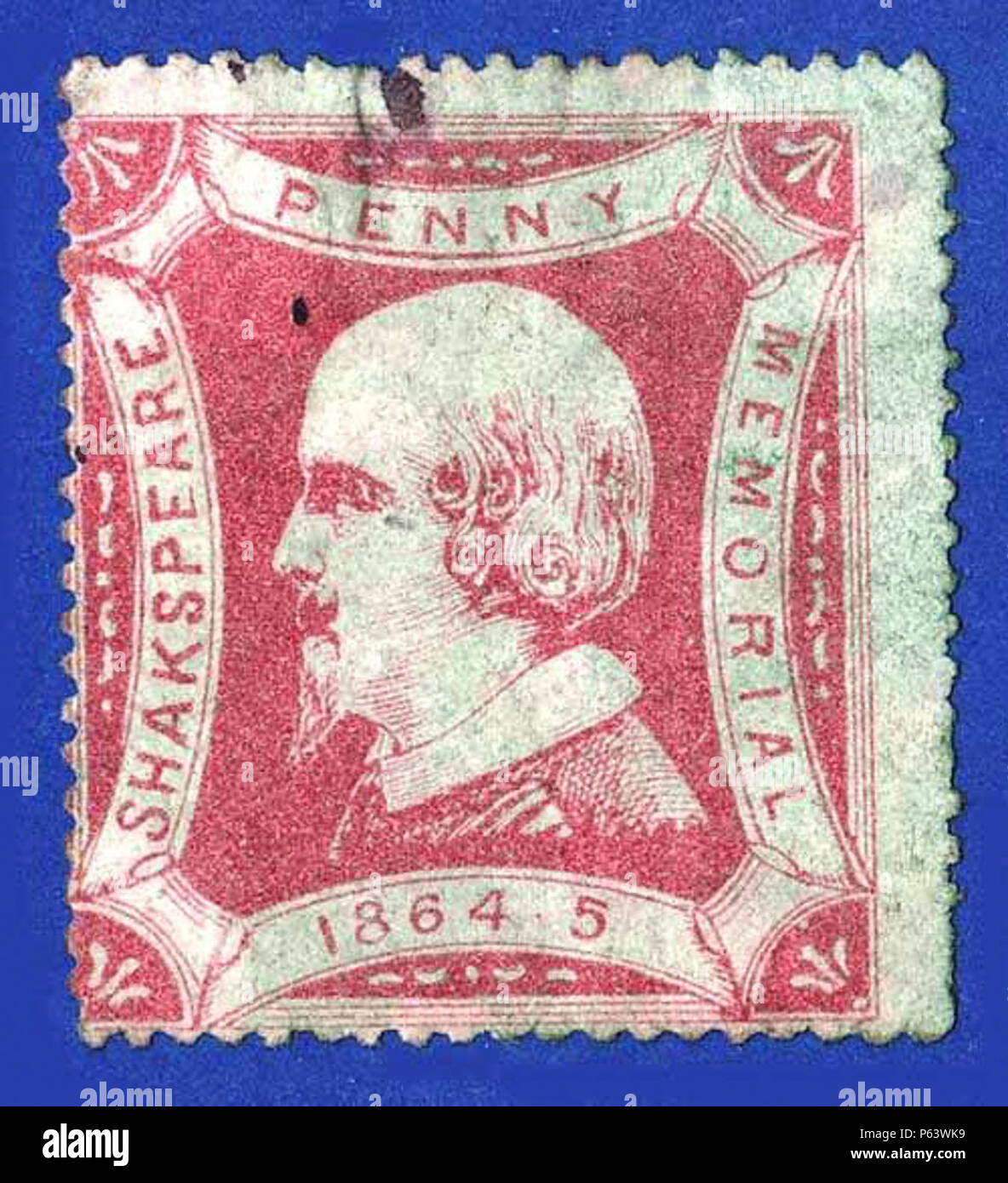 1864 Shakespeare stamp. Stock Photo