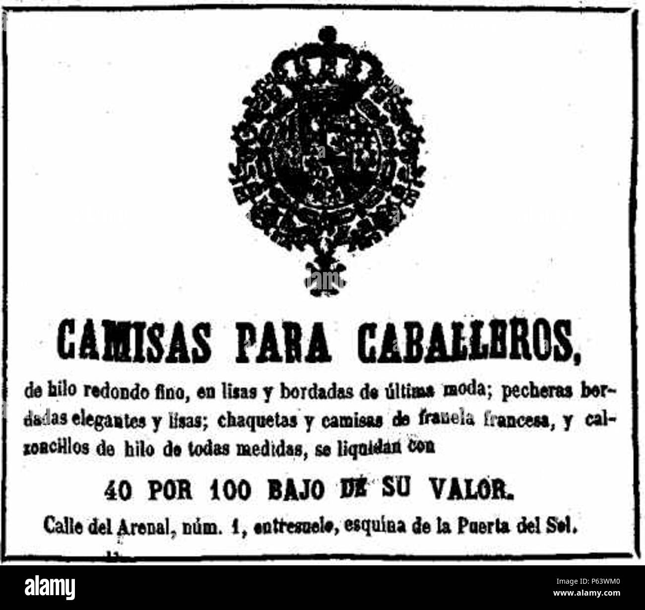 1864-camisas-para-caballeros. Stock Photo