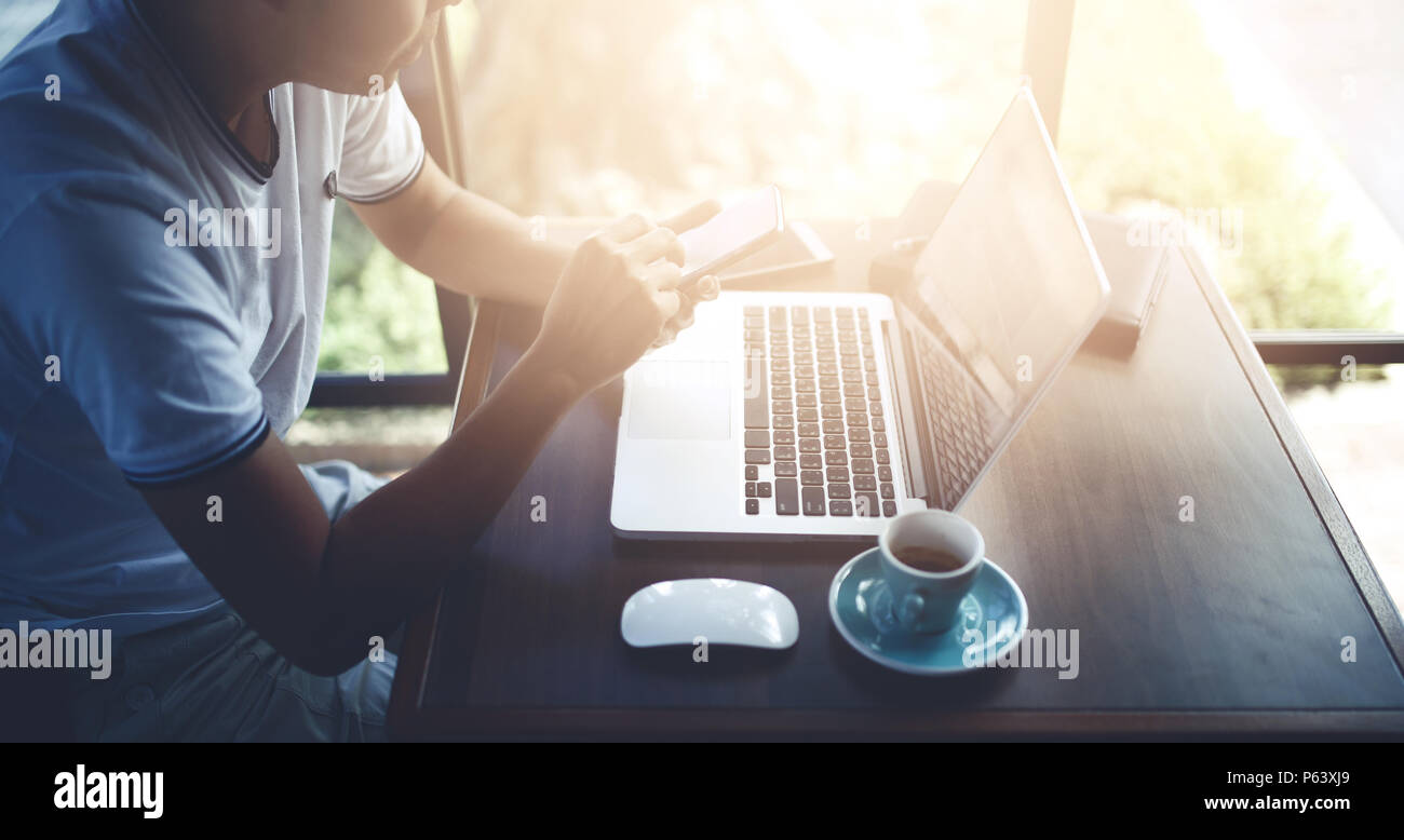 Man using smartphone coffee hi res stock photography and images Alamy Man using smartphone coffee hi res stock photography and images Alamy