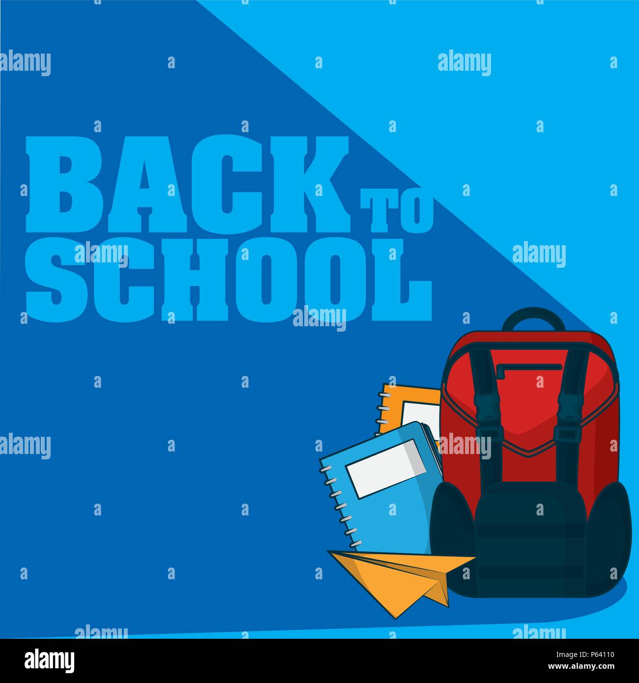 Back to school supplies and elements vector illustration graphic design ...