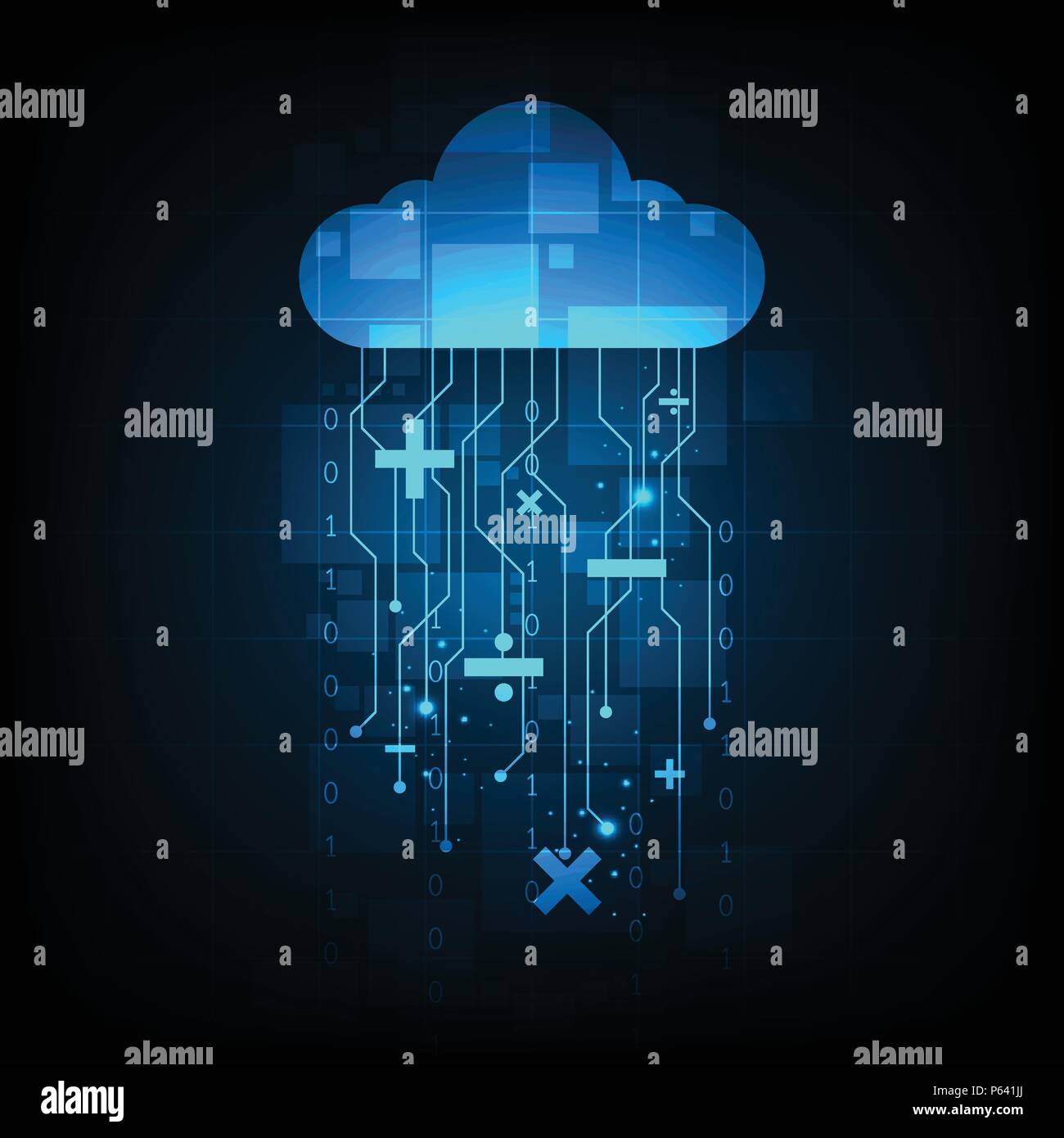 Vector background technology in cloud concept Stock Vector Image & Art ...