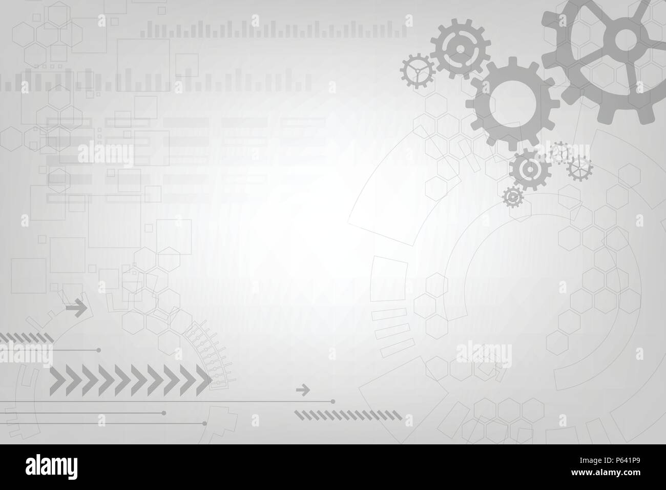 Vector background in the technology concept on a gray background Stock ...