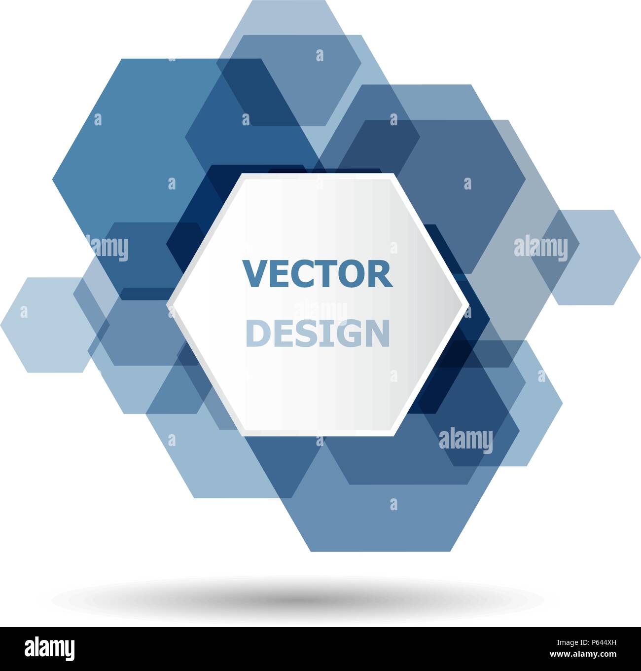 Abstract blue hexagon banner background template, stock vector Stock