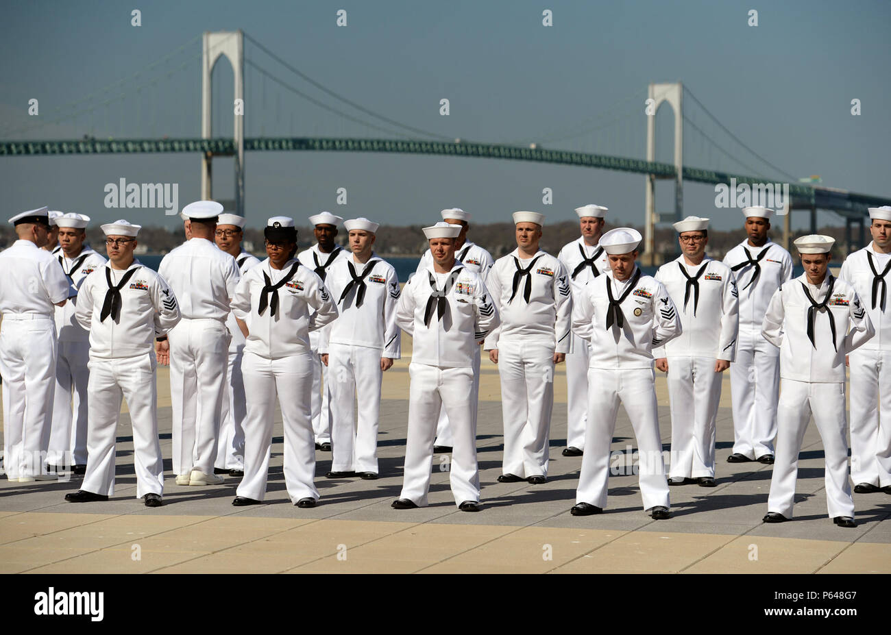 Dress White Uniform Inspection High Resolution Stock Photography