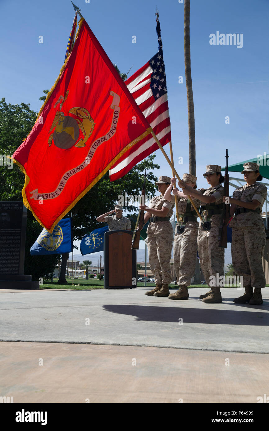 Ttecg Ribbon The Combat Center Color Guard presented the national colors during the ...