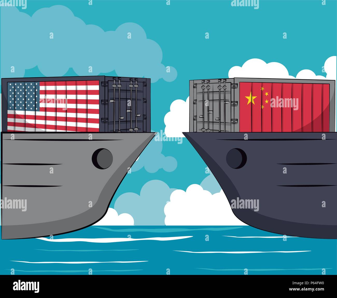 Us China Exports Concept Stock Vector Images Alamy Us China Exports Concept Stock Vector Images Alamy