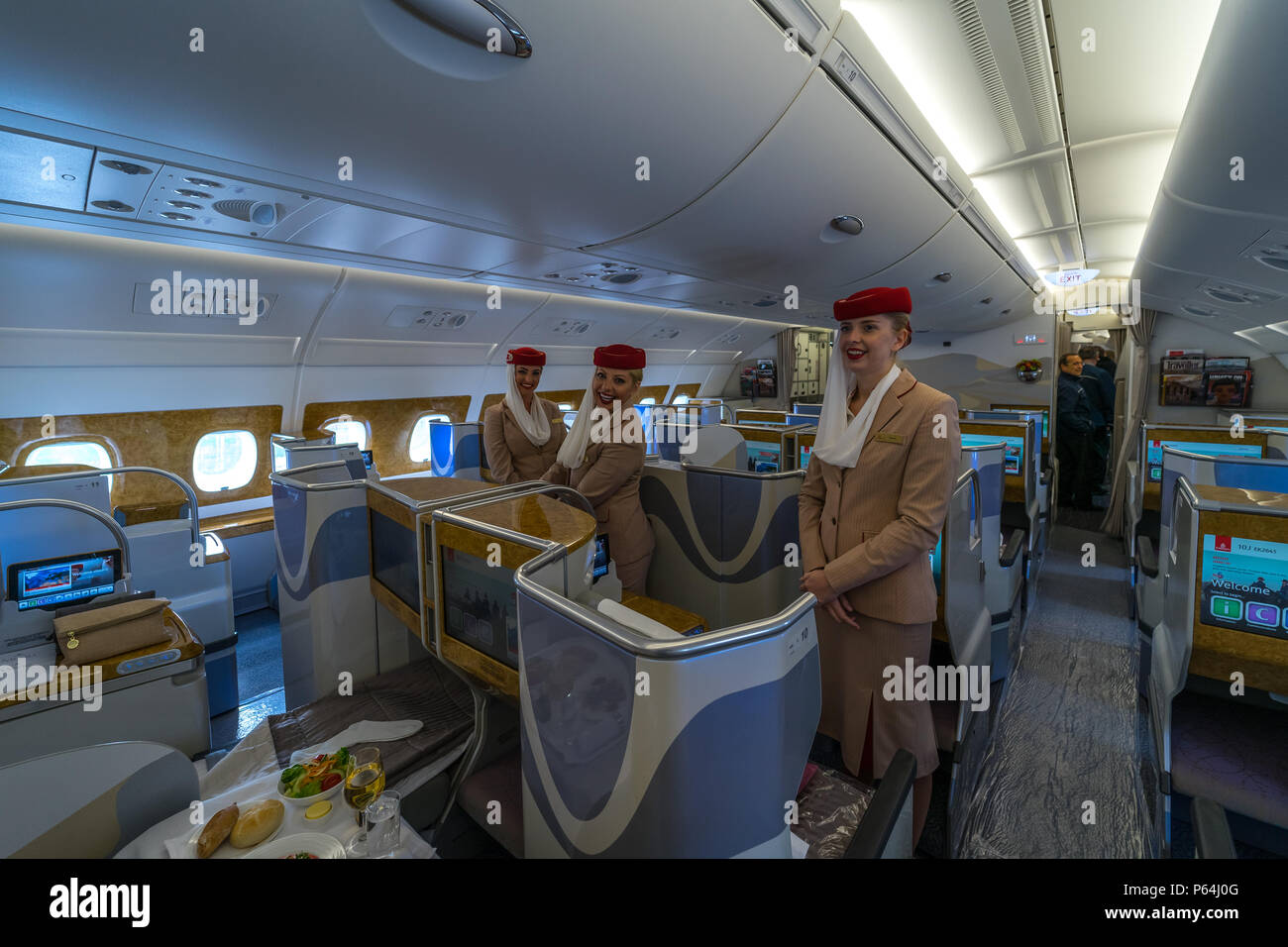 Berlin April 26 2018 Interior Of Business Class Of The