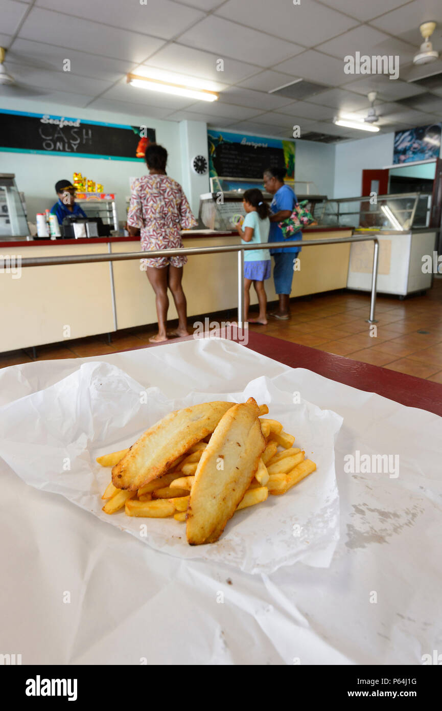 Fish and chips served in paper