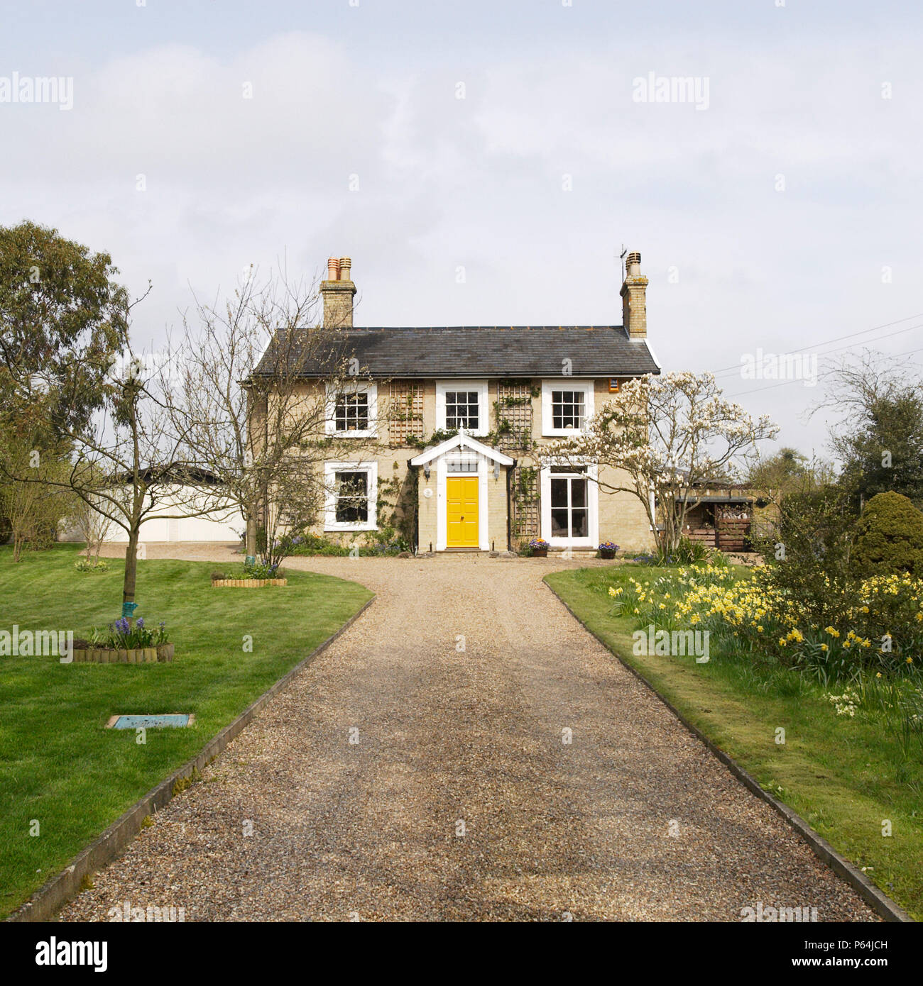 Detached Victorian countryside home, Saxmundham, Suffolk, UK Stock