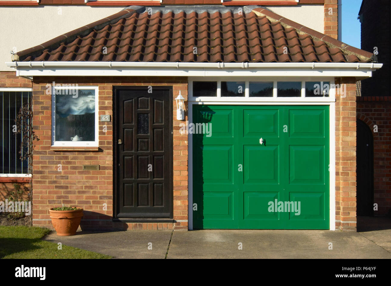 House Garage and Door Stock Photo Alamy