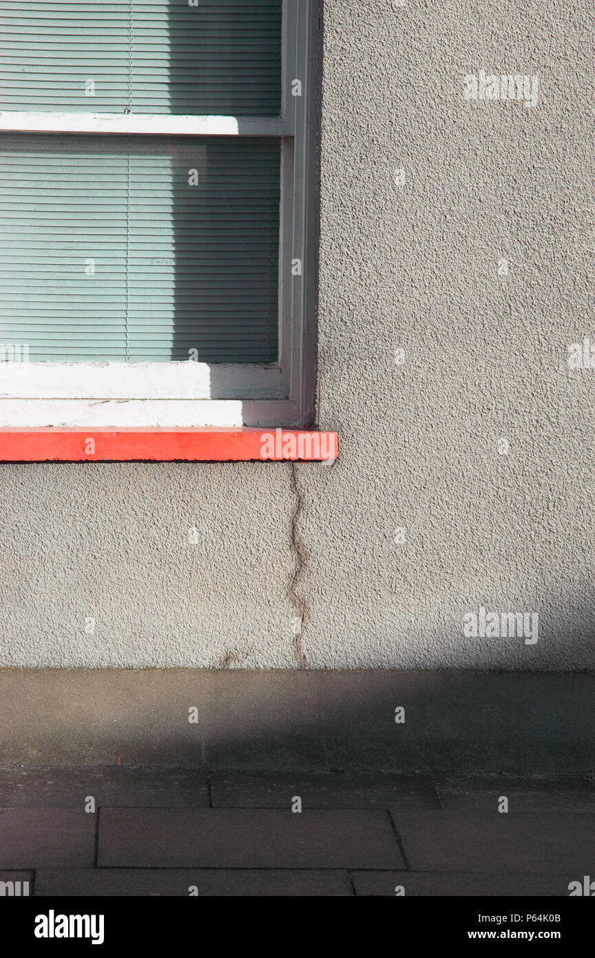 house with crack in the wall. Stock Photo