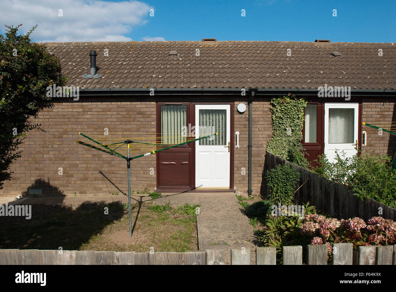 Terraced bungalow, Kings Lynn, Norfolk, UK Stock Photo Alamy