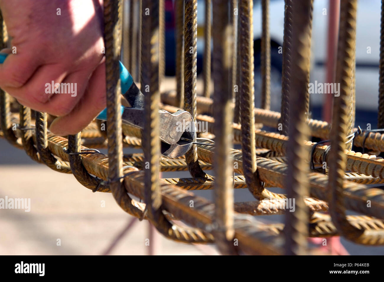 Fixing steel reinforcement Stock Photo - Alamy