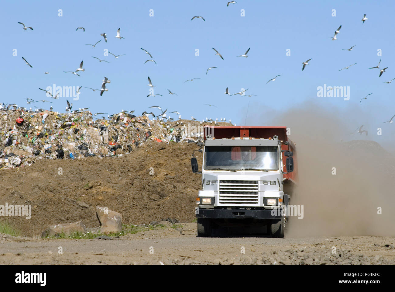 lfsnes Landfill serves the greater capital area of Reykjavik. It is owned by SORPA a Waste Management company which among other things collects the l Stock Photo