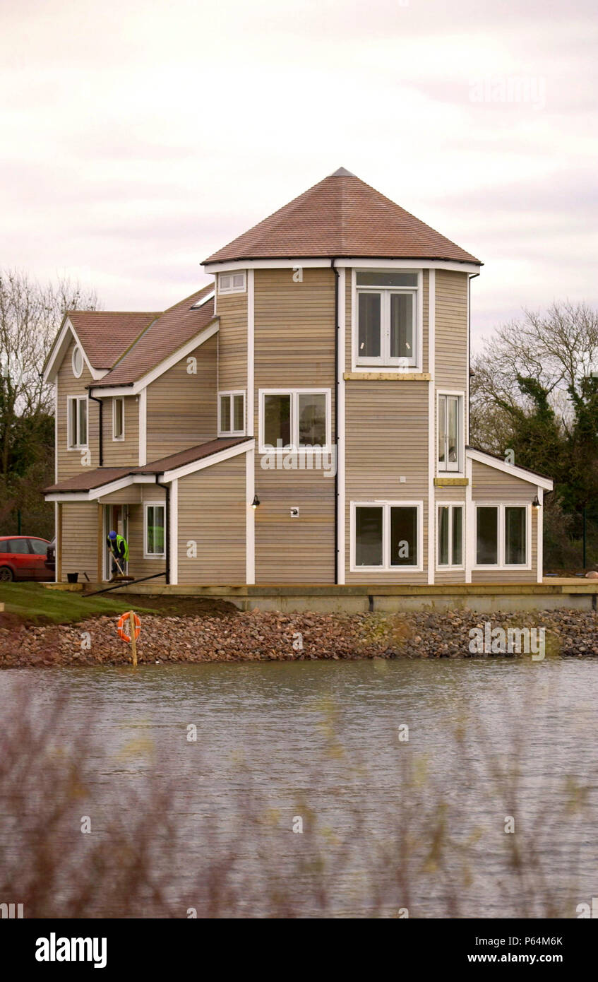 New England style kit houses by Watermark Development near Cirencester