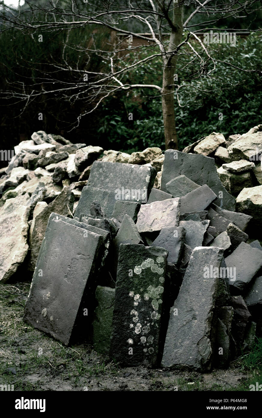 Stone slabs Stock Photo