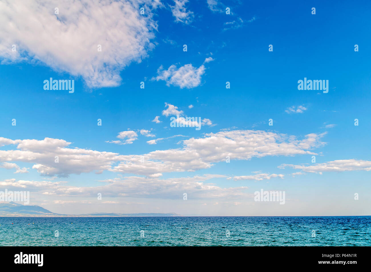 Perfect sky and water of ocean background Stock Photo