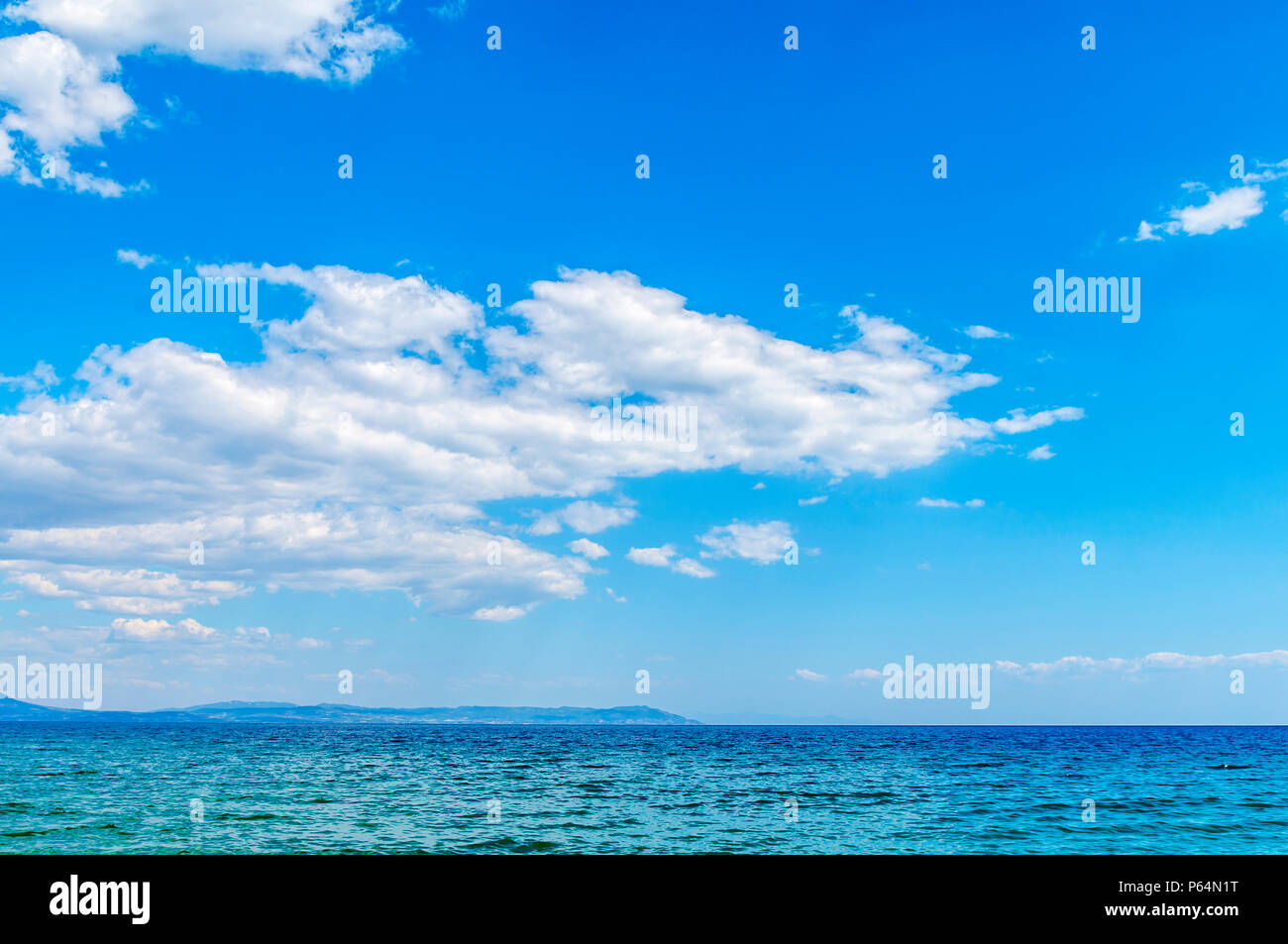 Perfect sky and water of ocean background Stock Photo