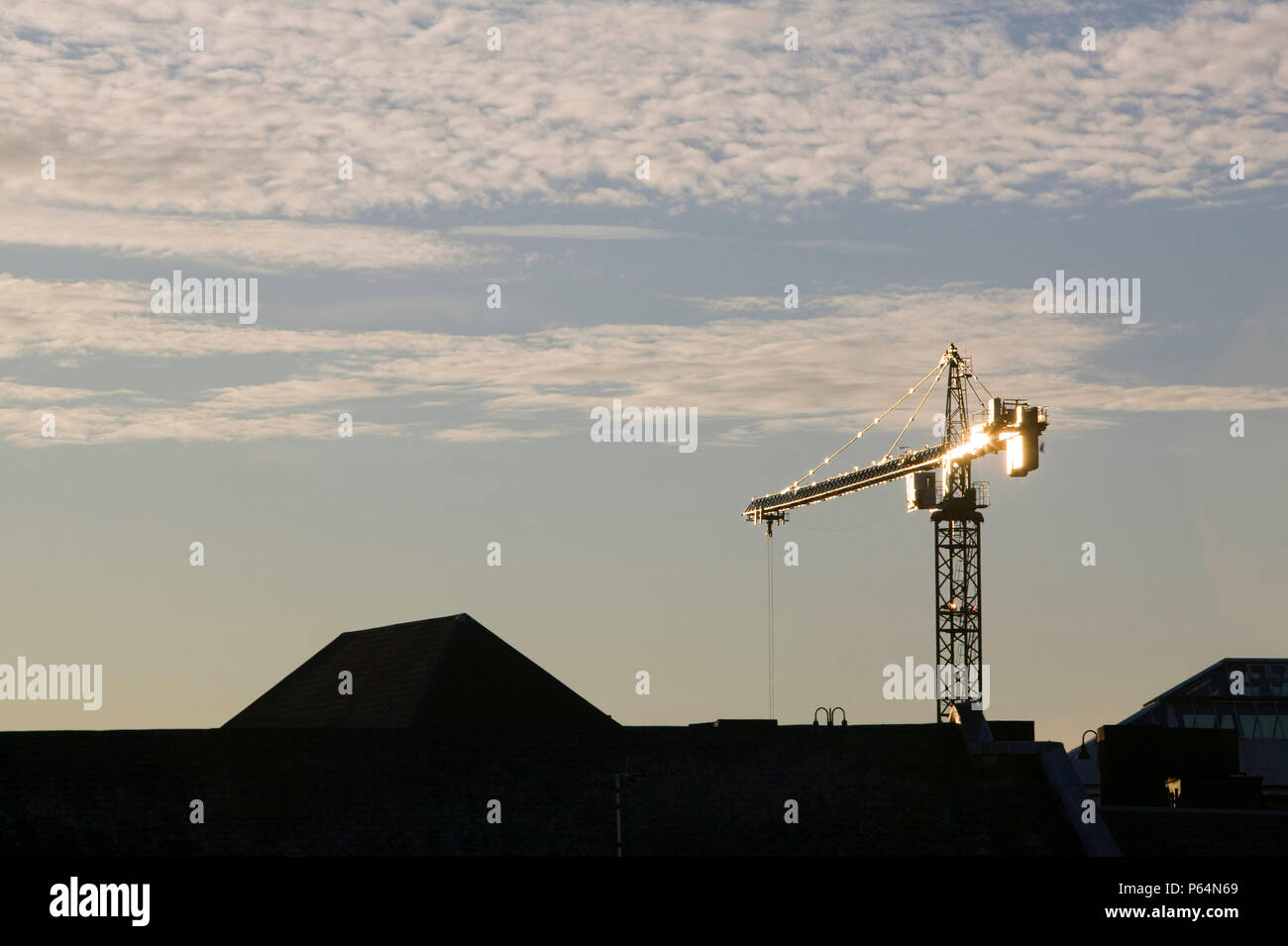 A crane in Leicester Stock Photo