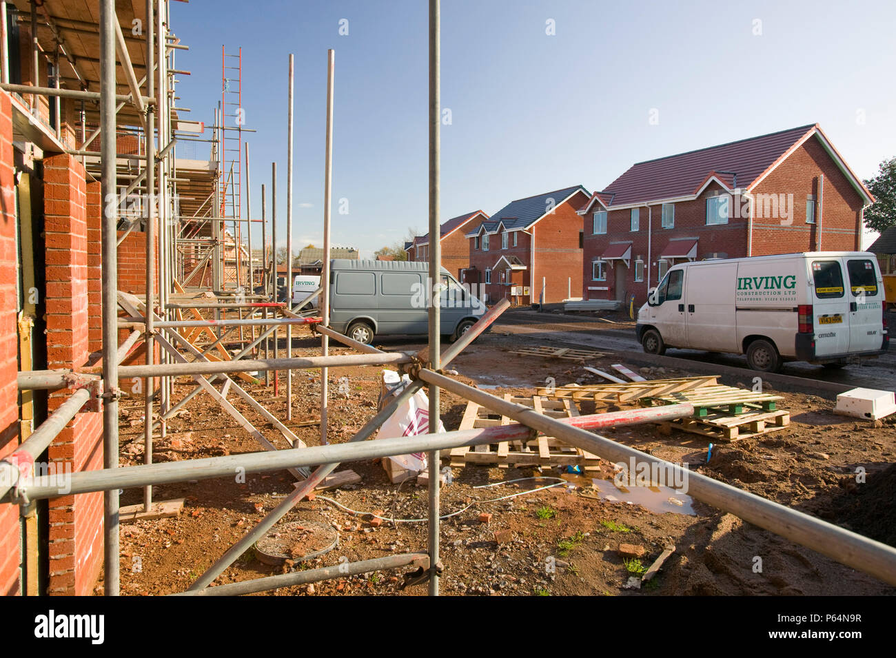 Building new houses in Carlisle Cumbria UK Stock Photo