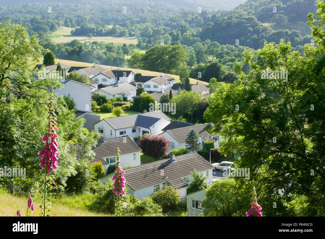 Housing in Ambleside in the Lake District UK Stock Photo