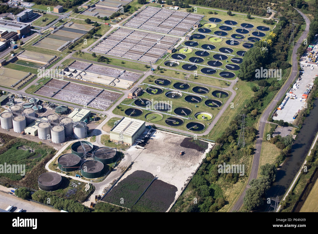 Waste water treatment plant, London, UK Stock Photo Alamy