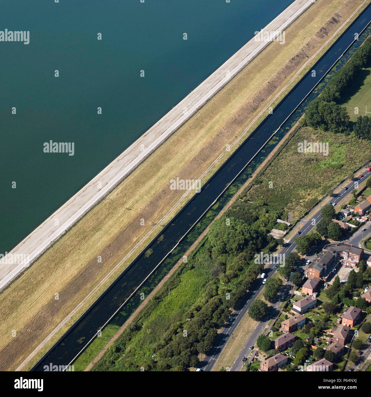 Edge of reservoir in London, UK Stock Photo Alamy