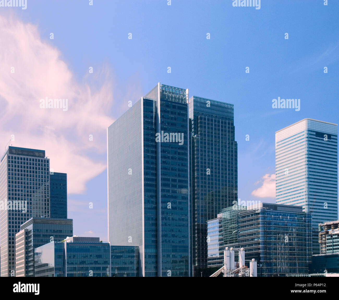 Canary Wharf skyline Stock Photo