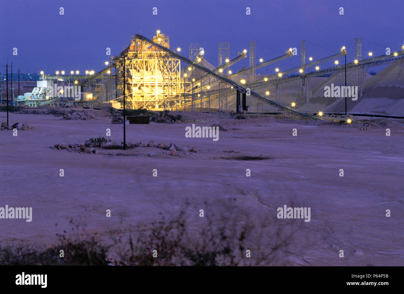 Texan Quarry at Dusk Stock Photo