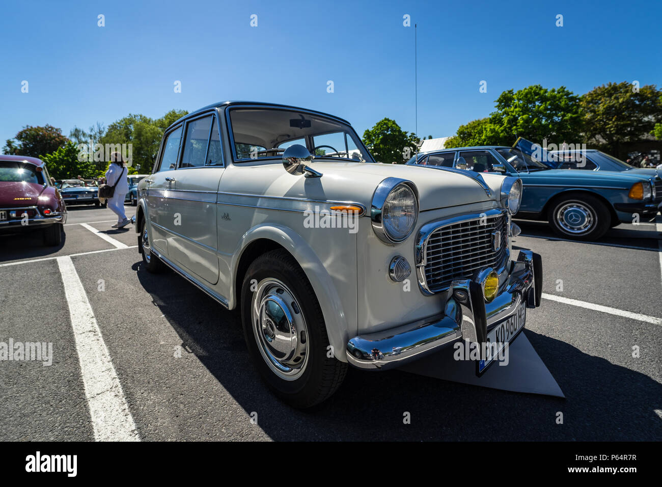 BERLIN - MAY 06, 2018: Small family car Fiat 1200 Granluce. Oldtimertage Berlin-Brandenburg (31th Berlin-Brandenburg Oldtimer Day). Stock Photo