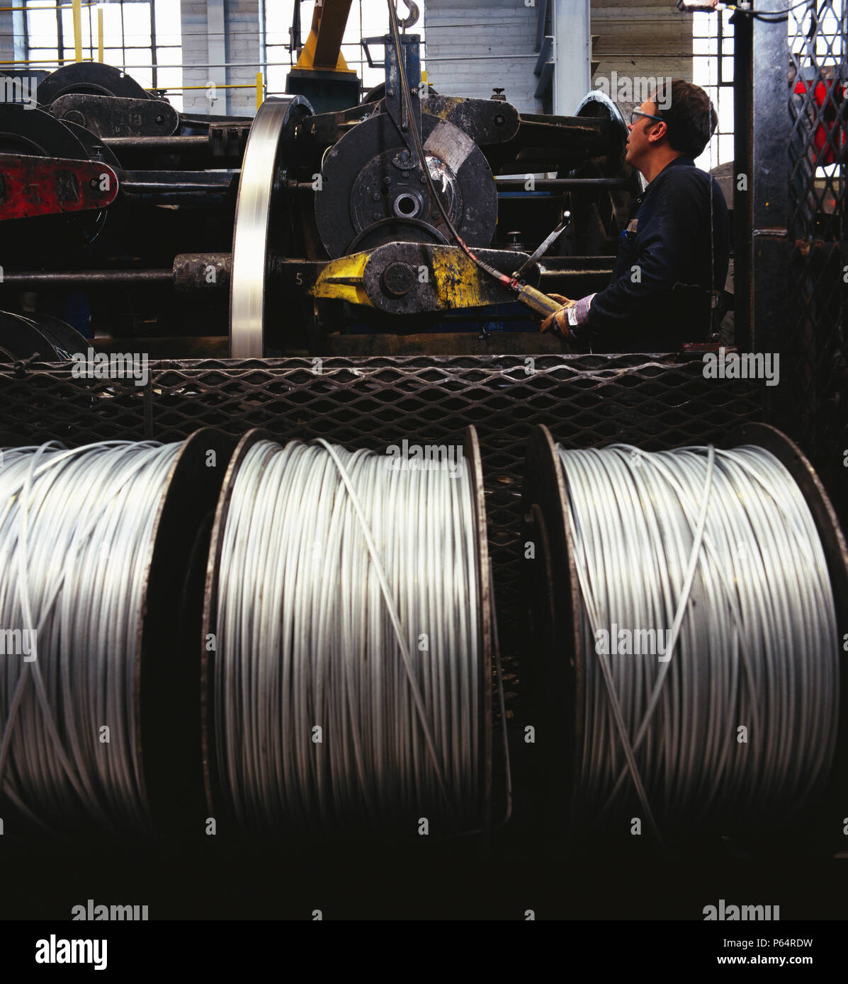 Cable manufacturing for the Millennium Dome, London, UK Stock Photo Alamy