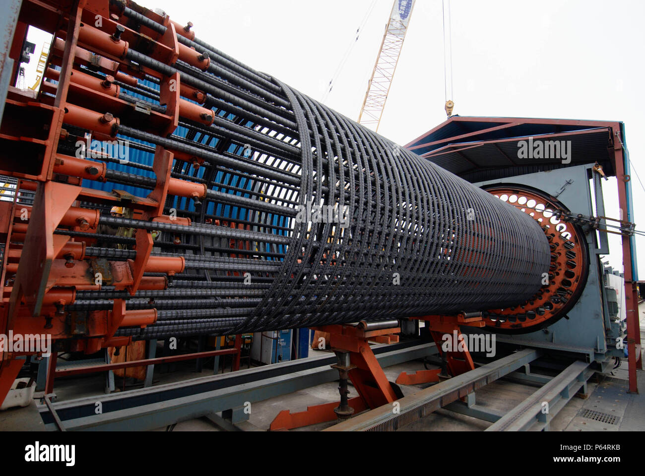 Automated rig for assembly of reinforcement cages for large diameter