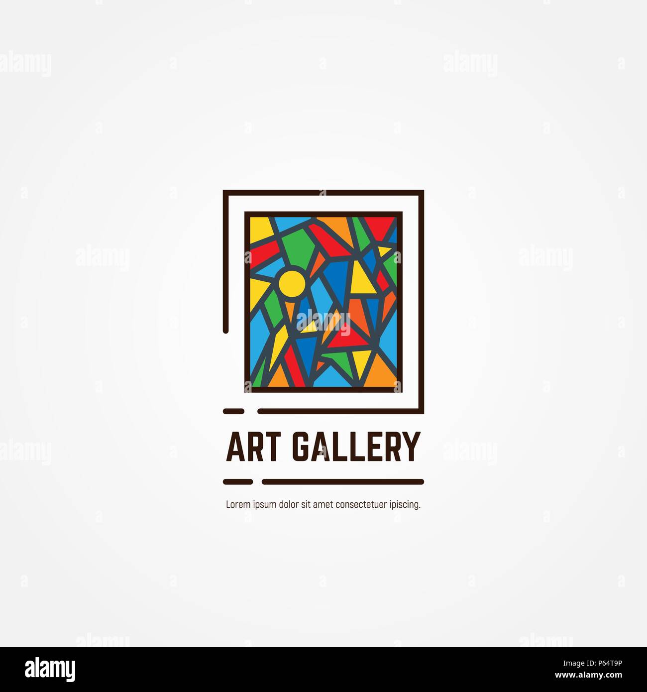 Art gallery emblem Stock Vector