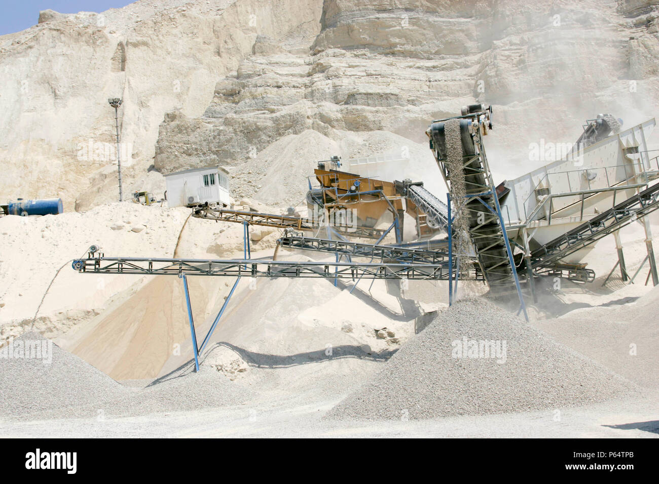 Aggregate mine Dead Sea, Jordan Stock Photo
