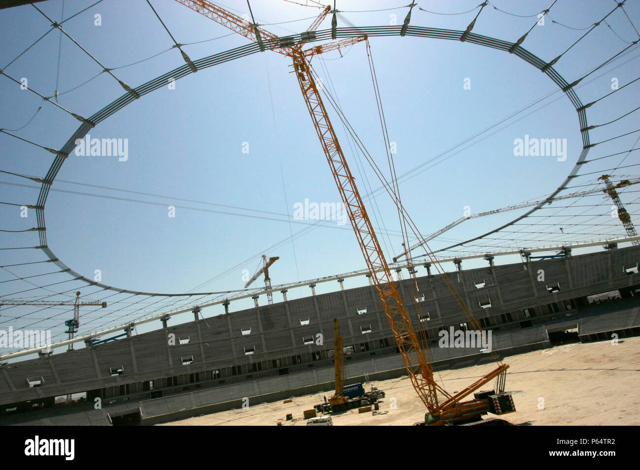 Construction of the new stadium, Kuwait city Stock Photo