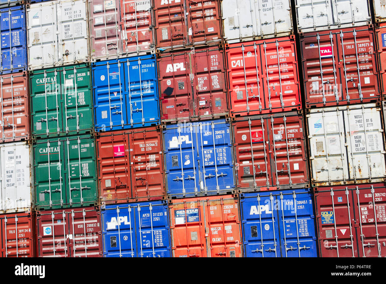 Containers, Dubai port Stock Photo Alamy