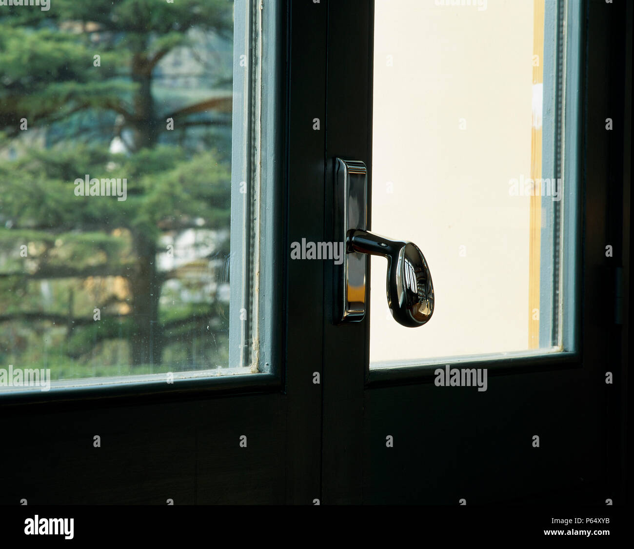 Partial view of a door Stock Photo