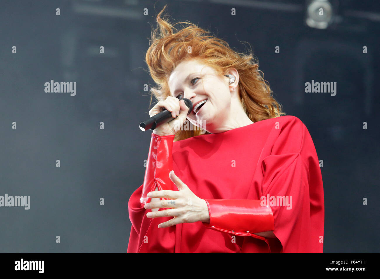 Alison Goldfrapp of Goldfrapp performs on Day 2 of Latitude Festival at Henham Park Estate on July 14, 2017 in Southwold, England. Stock Photo