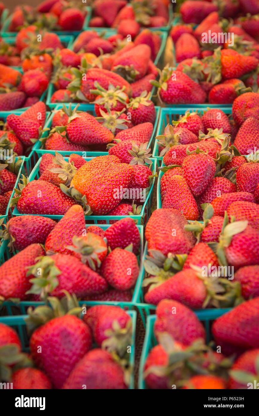 Baskets of Strawberries Stock Photo Alamy