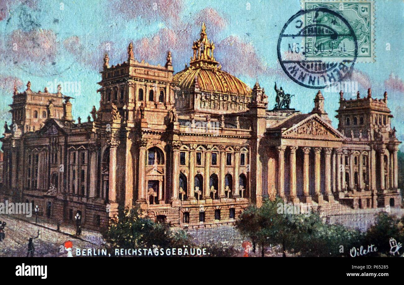 Reichstag in Berlin, Germany 1919 Stock Photo