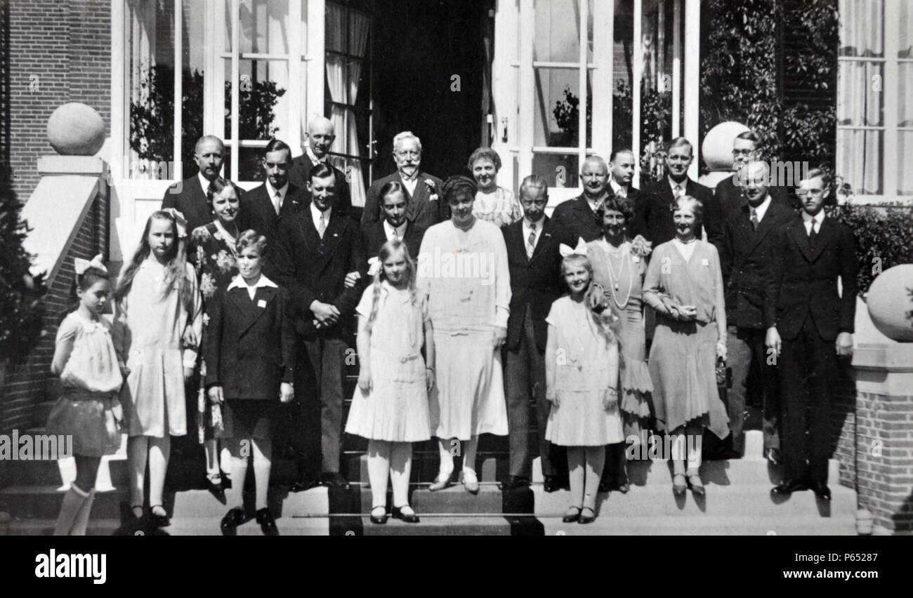 The exiled German royal family at Doorn, Netherlands 1924. The Kaiser