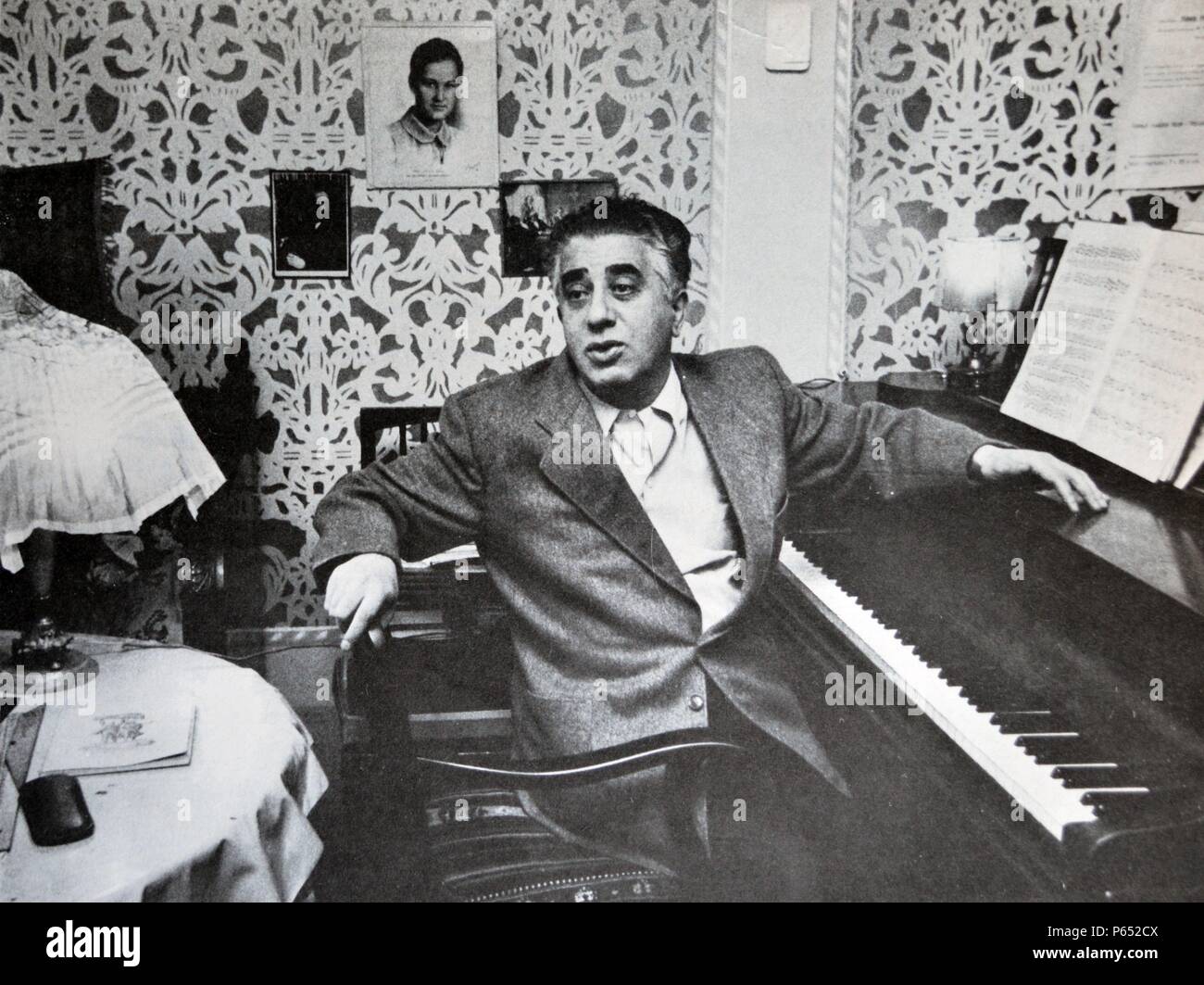 Aram Il'yich Khachaturian 1903 – 1978. Soviet Armenian composer and conductor. He is considered one of the leading Soviet composers and the most renowned Armenian composer of the 20th century. Stock Photo