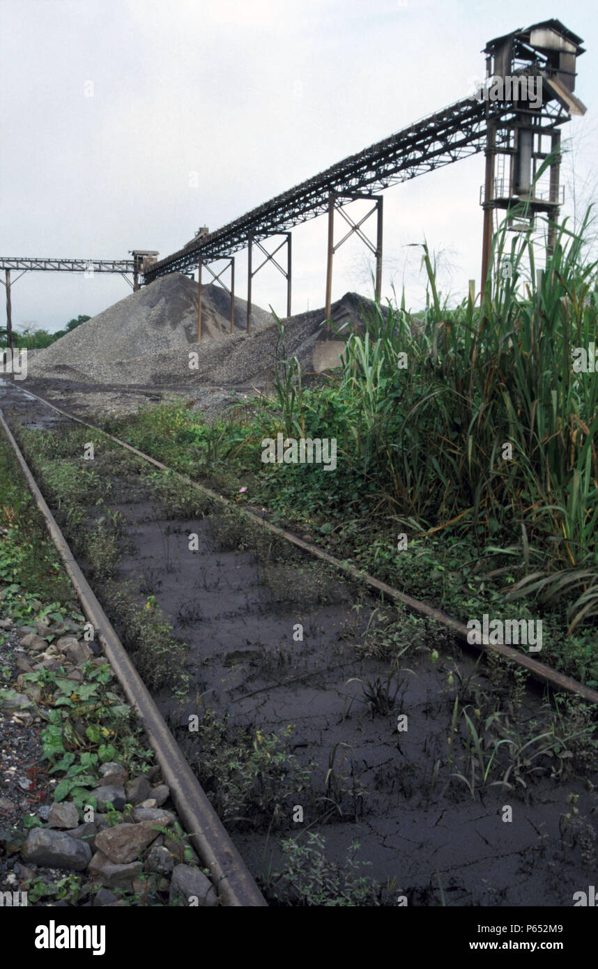 Manganese loading facility at Takoradi Port Ghana Monday 3 June 1985