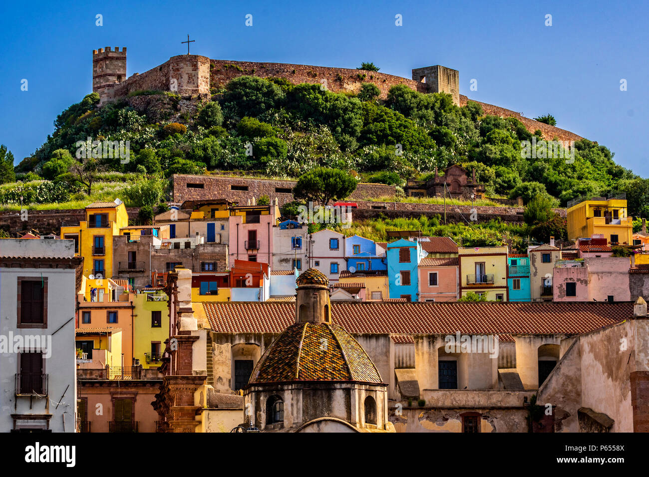 Italy Sardinia Bosa Italy Sardinia Bosa view of the historic center