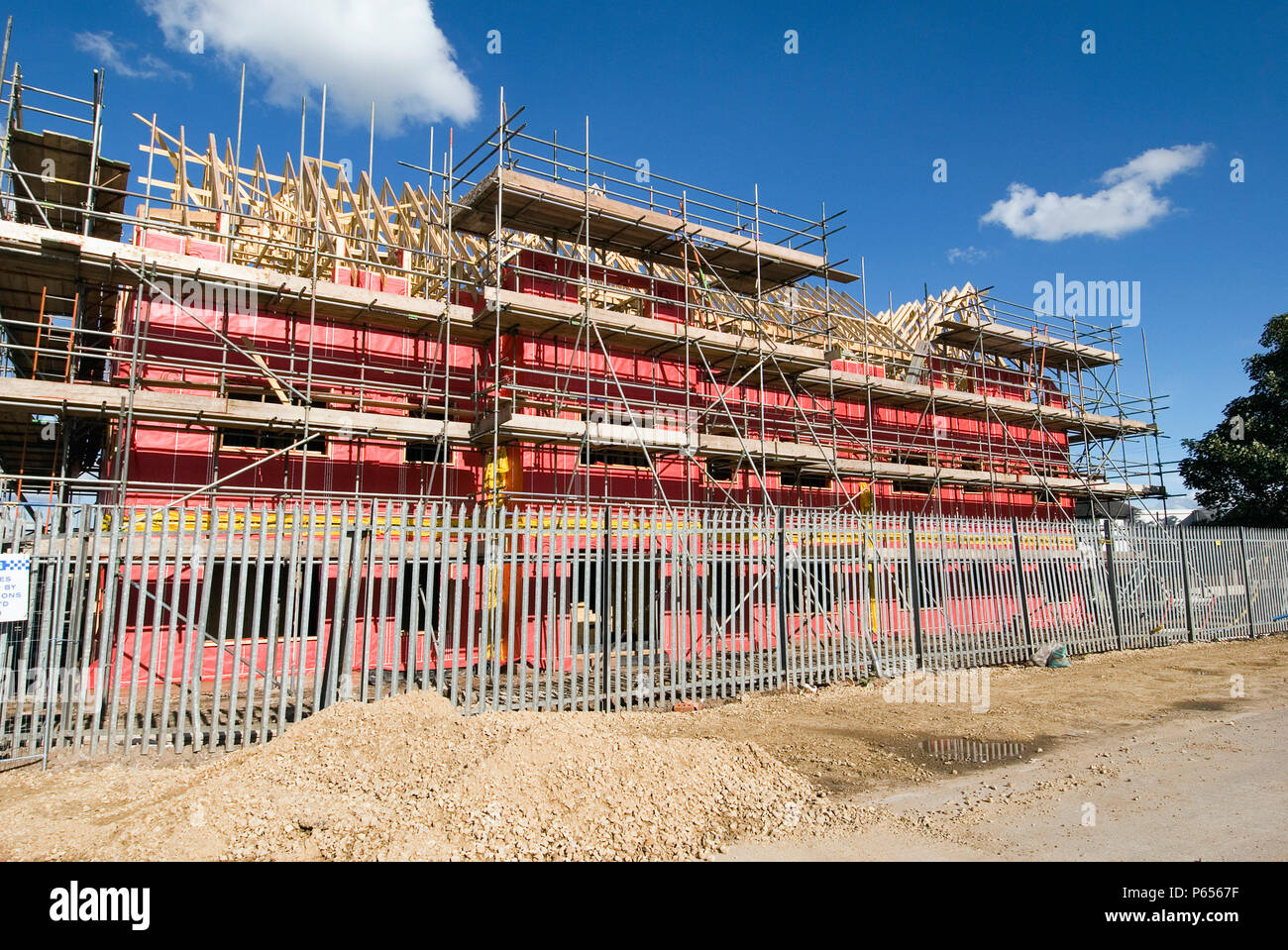 New housing development, Thelwall, Warrington, Cheshire, United Kingdom Stock Photo