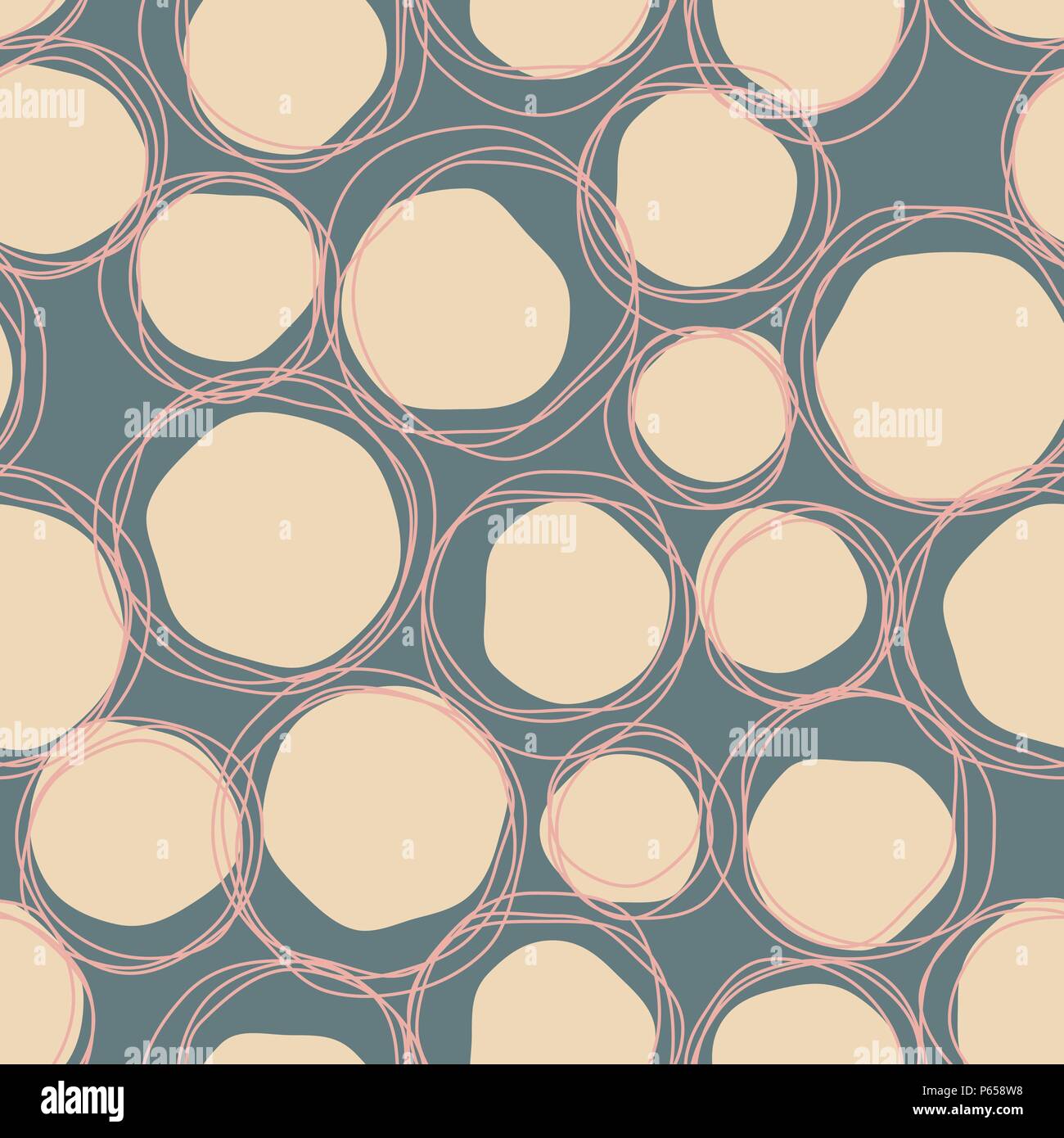 Vector sketch child round seamless dark green pattern Stock Vector ...