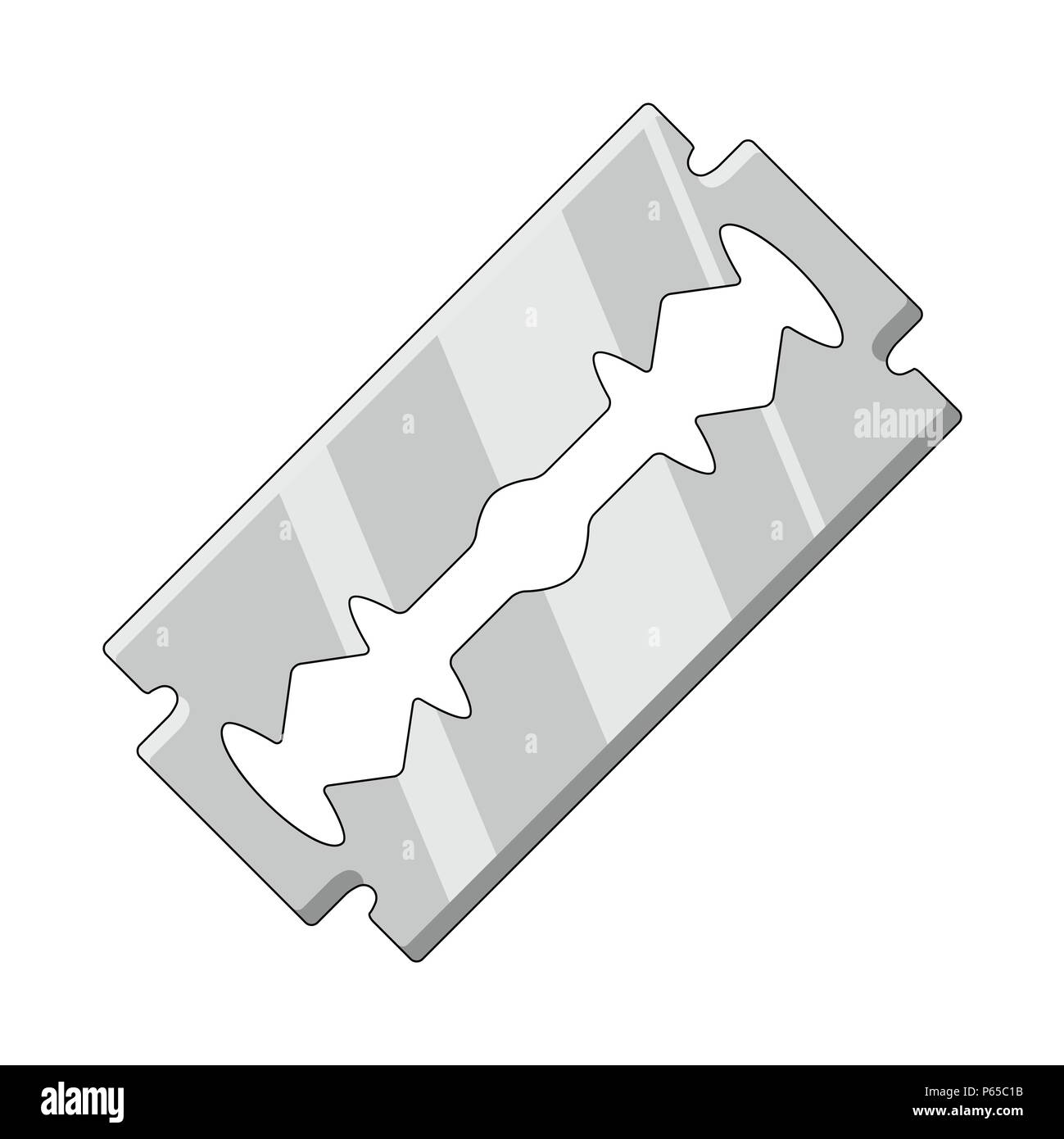 razor blade design isolated on white background Stock Vector Image