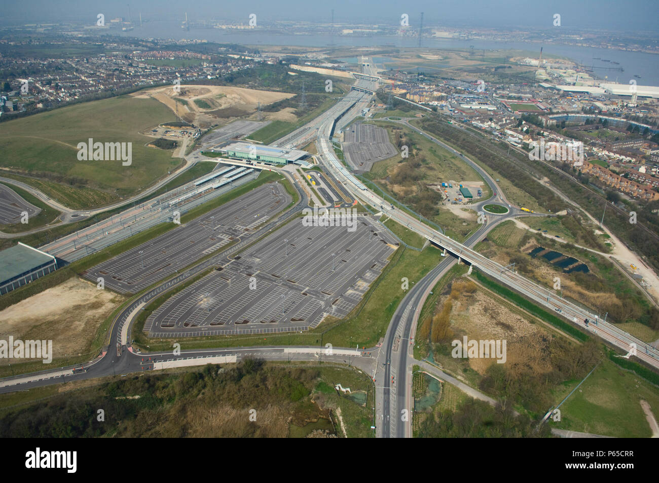 Aerial View of Ebbsfleet International Station, opened on 29 Jan 2008