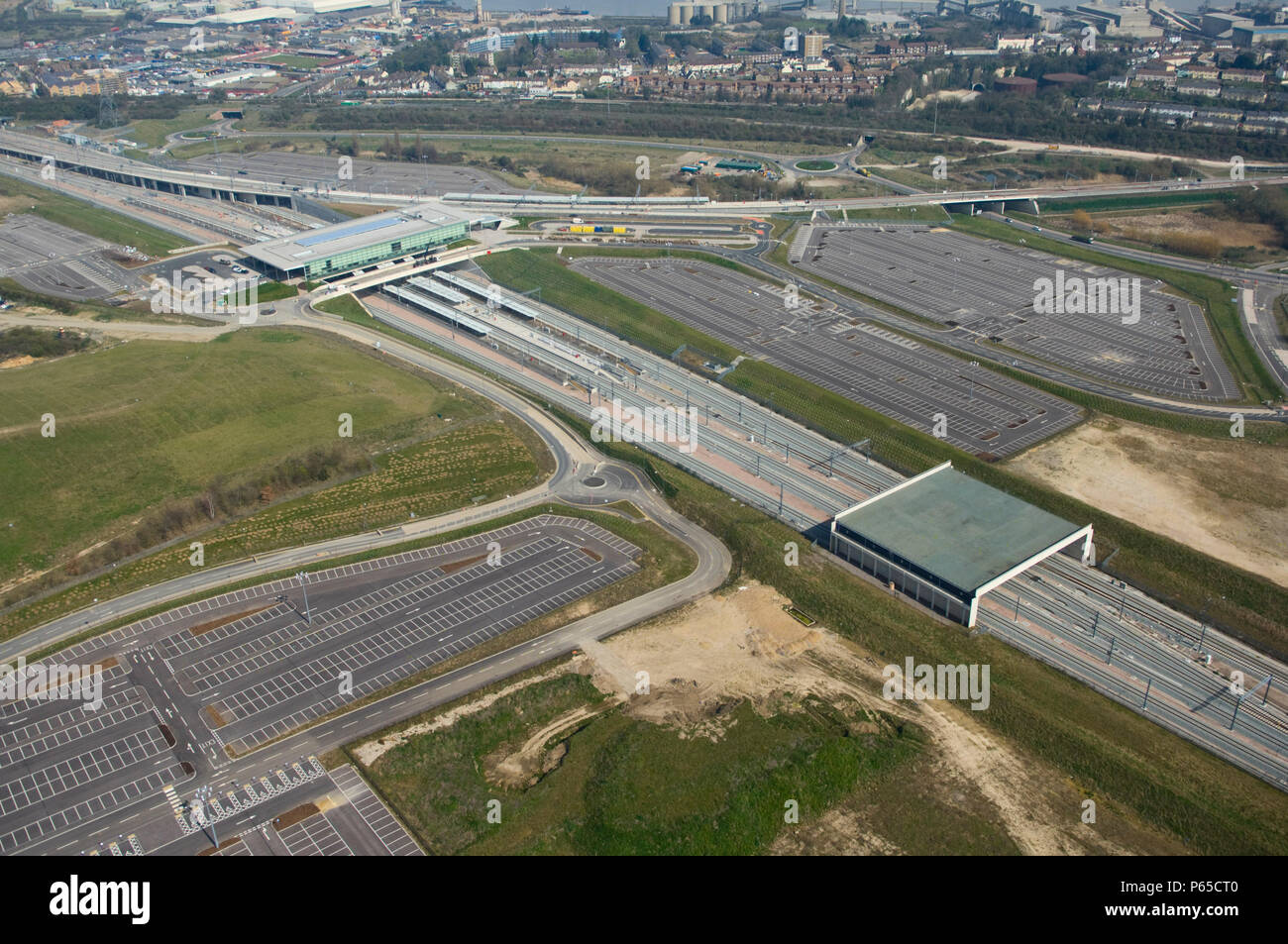 Aerial View of Ebbsfleet International Station, opened on 29 Jan 2008